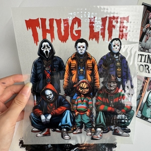 Tùy Chỉnh Phát Sáng Trong Bóng Tối Chuyển Sẵn Sàng Để Báo Chí Dtf Truyền Nhiệt In Ấn Halloween Thiết Kế Màn Hình In Ấn Cho T-Shirts - Product Image 1