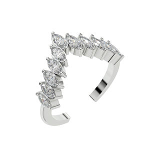 Bague en or avec diamants fins élégante pour femmes, bijoux tendance pour fiançailles et mariage, pour un luxe quotidien et les occasions de fête - Product Image 3
