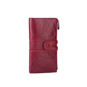 Hochwertige Damen-Brieftasche aus echtem Leder mit mehrfarbigen Damen brieftaschen