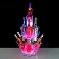 Support de présentation de bouteilles en acrylique LED personnalisé pour les discothèques, les bars, les services VIP, vente en gros
