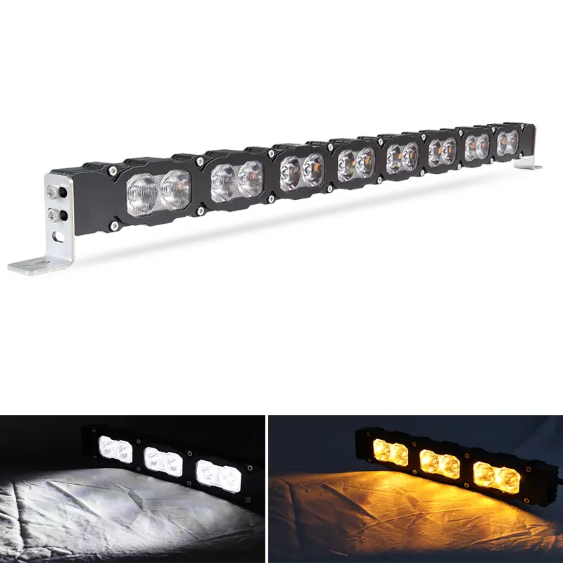 Premium LED Light Bar 12-24v DC Amber LED Bar para Offroad Car 4wd Truck Tractor