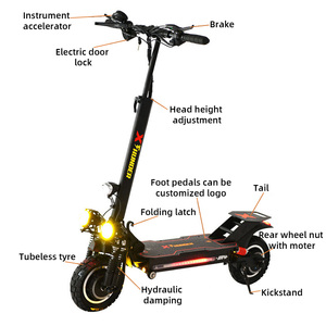 Trottinette électrique AFTFA 10-11 pouces à double moteur 48V 1000W, antichoc, phare LED, pour adulte QS-097. Prix inclus 4. - Product Image 3