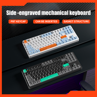 75% clavier de jeu mécanique filaire argent interrupteur silencieux LED blanc rétro-éclairé 87 touches clavier TKL compact pour PC portable Windows