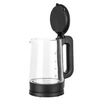 Bouilloire électrique sans fil en verre de 1500 W, 2,0 L, avec arrêt automatique et protection contre l'ébullition à sec, pour usage domestique et hôtelier