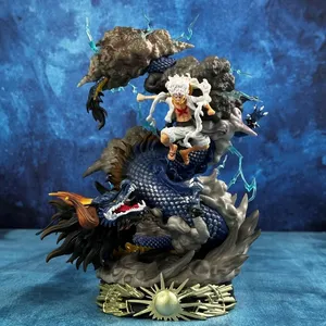 Figura de acción de alta calidad de Monkey D. <span class=keywords><strong>Luffy</strong></span> (con rayo) <span class=keywords><strong>VS</strong></span> <span class=keywords><strong>Kaido</strong></span>, modelo de adorno de <span class=keywords><strong>anime</strong></span> para colección, SY One Piece - Product Image 3