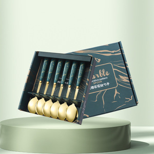 Juego de Cubiertos al por Mayor, Juego de Tenedor y Cuchara de Té de Acero Inoxidable y Plástico, Juegos de Vajilla de Acero Inoxidable de Lujo - Product Image 1