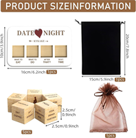 Dés en bois peints à la main pour les couples, cadeau pour les anniversaires et les anniversaires de mariage, jouets pour la Saint-Valentin, pour l'artisanat