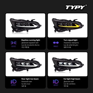 TYPY pour Nissan Altima Blocs optiques avant avec lentilles LED modifiées, feux de position, feux de circulation diurne et clignotants séquentiels 2019-2024 - Product Image 3