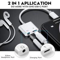 Adaptateur Jack 3,5 mm Type-C 2-en-1 OEM en Gros, Tendance Actuelle, Sortie DC 10W, Portable, pour Musique et Appels, Accessoires pour Téléphones Mobiles