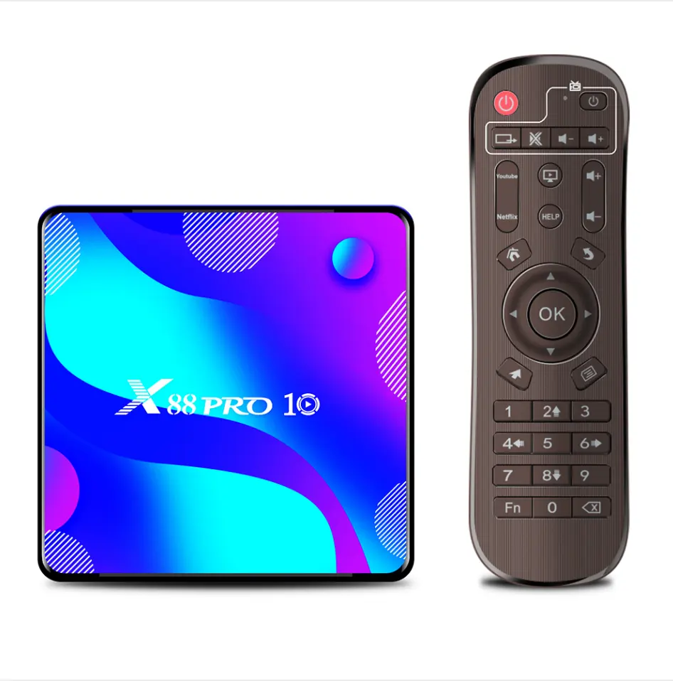 Factory Rockchip RK3318 Quad Core Android 10 OS 2GB RAM 16GB Dual Wifi Android 4K Smart TV Box X88 Pro 10