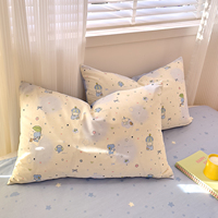 Parure de lit mignonne à motifs de dessins animés, 4 pièces, douce et respirante, pour lits jumeaux, queen et king size, pour la décoration de la chambre d'enfants