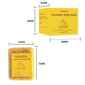 Fórmula sin aceite FATAZEN, eliminación de espinillas, lavado suave e iluminador, cuidado del acné, jabón natural de cúrcuma y Ácido Kójico - Product Image 6