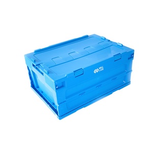 foldable plastic collapsible storage box with lid