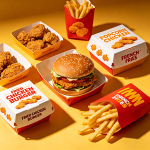 Cajas Personalizables de Cartón Corrugado <span class=keywords><strong>para</strong></span> Pollo Frito y Hamburguesas con Impresión de Logotipo, Reciclables, <span class=keywords><strong>para</strong></span> <span class=keywords><strong>Comida</strong></span> Rápida y <span class=keywords><strong>Comida</strong></span> <span class=keywords><strong>para</strong></span> <span class=keywords><strong>Llevar</strong></span> - Product Image 1