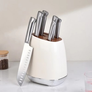 Couteau de Chef en Acier Inoxydable à Manche Creux de Haute Qualité, Ensemble de Couteaux de Cuisine avec Bloc – Vente Flash - Product Image 1