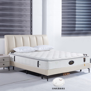Lit d'hôtel rembourré en cuir, lit souple de 2 m, taille double, structure durable, usage commercial - Product Image 1