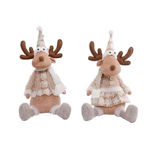 Lindo Dúo de Ciervos Sentados, Decoración Navideña, Figura de Animal de Tela Suave, Idea de Regalo de Navidad - Product Image 2