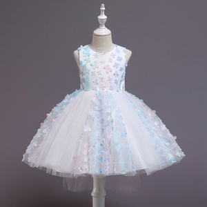Vestido formal para niños, falda tutú, vestido de baile floral 3D para niñas, ropa de fiesta - Product Image 5