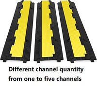 Protector de Cables Modular en Forma de Rampa para Esquinas, Sección de 90 Grados, Cubierta Amarilla, Protector de Cables para Interiores y Exteriores