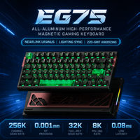 Clavier mécanique de jeu programmable EG75 à interrupteurs magnétiques, 75 touches, en alliage d'aluminium, rétroéclairage RGB, étanche, USB pour ordinateur de bureau