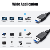 Kabel USB Tipe-A Male ke Tipe-A Male Konduktor Tembaga Murni untuk Konektivitas Mesin Peralatan Rumah Tangga Elektronik Transfer Data