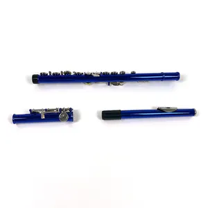 16个闭孔镀镍钥匙深蓝色长笛Afanti选择质量学生CE OEM 416r钢9毫米Barrei 6长笛CN;SHN
