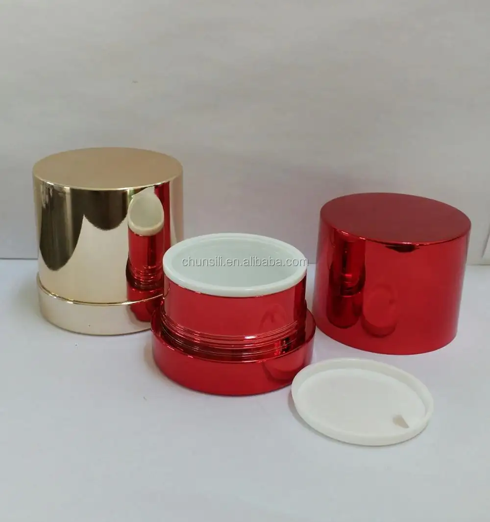 30 g 50 g weißes plastik-behälter für kosmetika creme-glas/doppelwandiges glas
