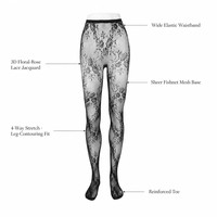 Collant de compression en nylon jacquard floral pour femme, motif rose, style gothique baroque, sexy, haute élasticité, personnalisé OEM pour la mode