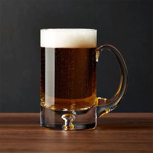 Vaso de cerveza de <span class=keywords><strong>pinta</strong></span> de vidrio soplado para reunión de bares Vaso Pilsner de gran capacidad con logotipo personalizado - Product Image 3