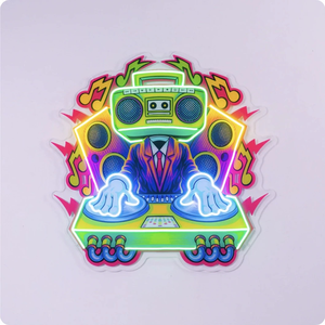 Letreros de neón LED personalizados DJing ilustraciones de neón Logotipo de barra impreso UV acrílico adecuado <span class=keywords><strong>para</strong></span> decoración de pared de fondo de Bar - Product Image 2