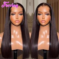 Perruques en cheveux humains bruts lisses, haute densité, avec dentelle HD 5x5, pré-épilées, avec baby hair et ligne de cheveux naturelle, sans colle, pour femmes noires, vente en gros