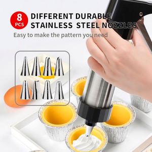 <b>Cookie</b> Press Kit Molds Butter Piping Nozzles Melt-in-your-mouth Baking <b>Tools</b> <b>Cookie</b> Extruder - Product Image 2
