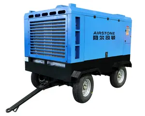 18 Bar 350CFM Diesel Mobile Air Compressor For Water Well Hole Drill