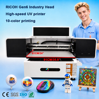 Imprimante UV haute production Jucolo 9060 avec impression Ricoh Gen6 Vivid pour sous-verres, carnets et signalétique braille
