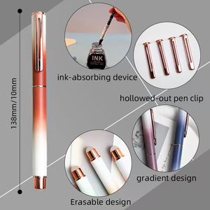 Elegante Pluma Estilográfica Metálica Wei Zhuang con Logotipo Personalizado, Color Degradado, Punta Ligeramente Oblicua de 0.38mm, Buena Calidad de Escritura - Product Image 3