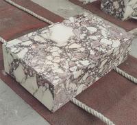 SH STONE Ensemble de socles de sol modernes personnalisés en marbre Calacatta Viola, table basse d'appoint en pierre frittée, table centrale de luxe en marbre