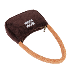 Soft Faux Fur Polyester Handbag Portable Design Waterproof Zipper Closure Fashionable Square Shape for All Seasons Daily Use - Product Image 2