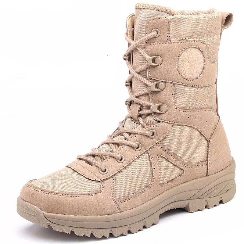 Wilderness survival outdoor combat boots desert rainforest tactical boots high top lace up not easy to slip safety shoes