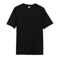 T-shirt ample en jersey 100 % coton noir uni, personnalisable avec logo brodé, respirant, à manches courtes pour homme – Excellent rapport qualité-prix