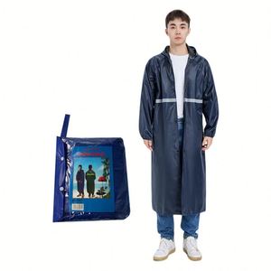 New <b>Raincoats</b> Reflective Strips Outdoor <b>Long</b>-length Waterproof Hooded <b>Raincoats</b> for Outdoor - Product Image 5
