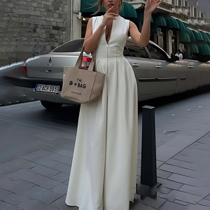 Nuovo Arrivo 2026: Abito Casual Senza Maniche con Cerniera e Vita Alta, per Uso Quotidiano e Occasioni Sociali Leggere, Vendita all'Ingrosso - Product Image 1