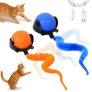 Fabrika interaktif kedi topu oyuncaklar 360 akıllı öz hızlı haddeleme kedi oyuncak Speedy kuyruk 2.0 otomatik hareketli Peppy köpek evcil hayvan topu oyuncaklar - Product Image 1