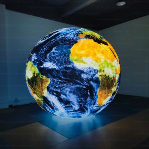 2m 3m 4m balon PVC raksasa kedap udara balon bumi Logo kustom bumi tiup besar dengan lampu Led - Product Image 4