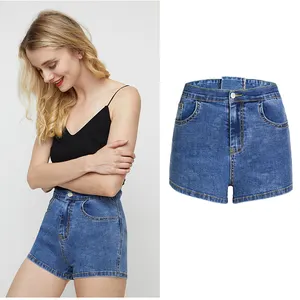 Oem Mode Hoge Taille Vrouwen Denim Shorts Dames Zomer Casual Bandage Jeans Broek