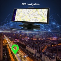 10.26 ''avant et arrière 1080P Android 10 Portable voiture GPS lecteur DVD tableau de bord double objectif caméra Dashcam avec Carplay multimédia