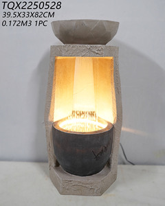 Fontaine à eau cascade solaire en résine artificielle moderne et antique de luxe avec lumières LED pour jardin extérieur, piscine, <span class=keywords><strong>lac</strong></span> - Product Image 4