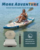 Planche de SUP gonflable ITAOSTAR 11'6"x35"x6" avec 5 ailerons, portable pour lacs et rivières, pompe et pagaie incluses