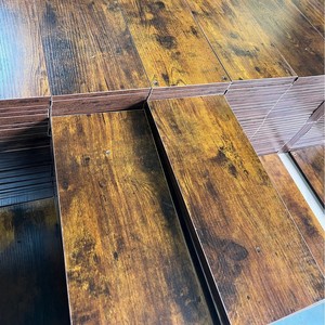 Paneles de madera MDF 40x18x1.2 cm, diseño rústico para estantes y soportes para flores - Product Image 5