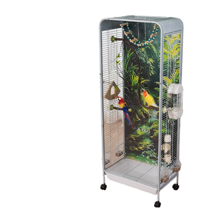 Xuanfeng büyük ölçekli şeffaf ekolojik kafes kabine tarzı manzara papağan kafes kuşlar için katı Metal tasarım villa için - Product Image 5