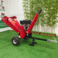 Broyeur de bois forestier, déchiqueteuse de bois à moteur essence, broyeur de bois pour tracteur PTO 15 CV